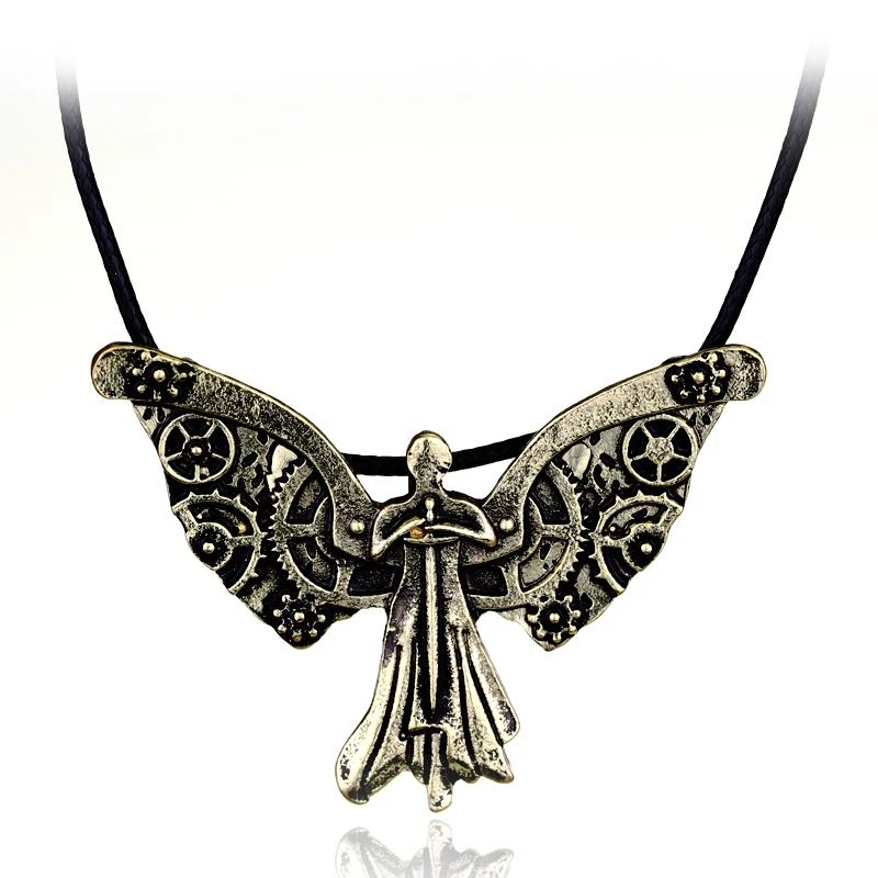 dongsheng City of Bones Angel Necklace Angelic Forces Power Pendant Inspired Mortal Instruments Sword Angel Shadowhunters Colar