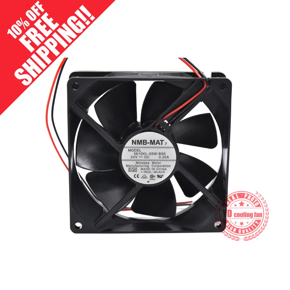 

NEW NMB-MAT Minebea 3610KL-05W-B50 24V 0.20A 9225 9CM Frequency converter cooling fan