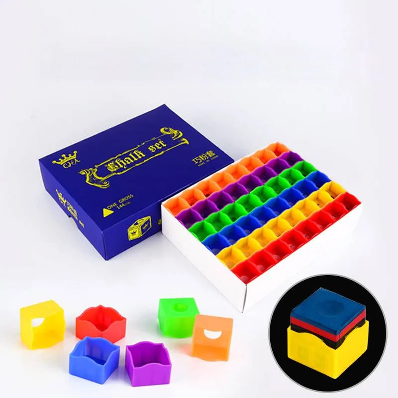 Colorful 144 Pieces Per Box Plastic Billiard Chalk Holder Billiards Snooker Accessories China