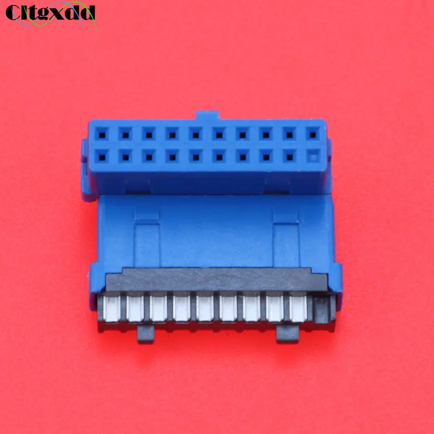 Cltgxdd 1 Piece USB 3.0 19P 20P 19 Pin 20 Pin Mainboard Motherboard Plug Connector Female Socket for DIY USB3.0 Cable