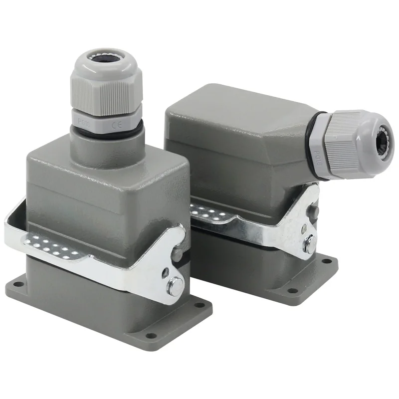 Heavy duty connector 24 pins core cold hdc-hd-024 rectangular aviation plug socket industrial waterproof socket 10A 250V