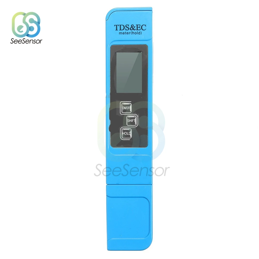 TDS EC Meter Temperature Tester Pen TDS&EC Tester 0-9990ppm 3 In1 Function Conductivity Water Quality Measurement Tool