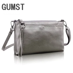 Fashion Messenger Bag For Women Genuine Leather Mini Clutch Bag real leather solid Women shoulder bags Casual lady handbag