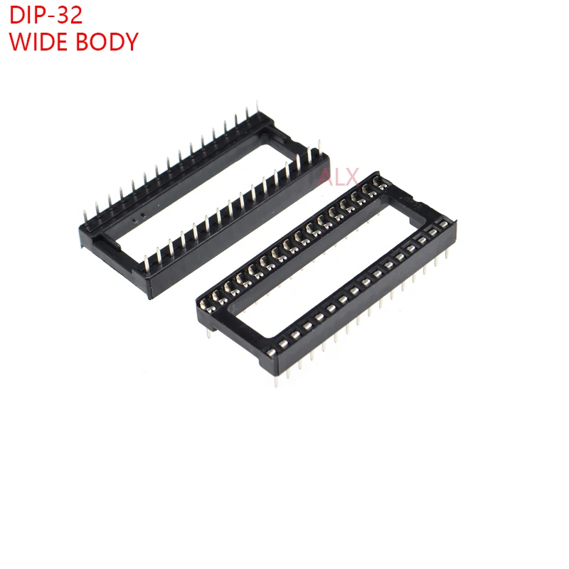 10PCS wide body DIP32 IC SOCKET DIP CHIP TEST HOLDER Adaptor 32 PIN dip-32 DIP 32PIN 32p 2.54MM PITCH CONNECTOR