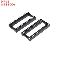 10PCS wide body DIP32 IC SOCKET DIP CHIP TEST HOLDER Adaptor 32 PIN dip-32 DIP 32PIN 32p 2.54MM PITCH CONNECTOR