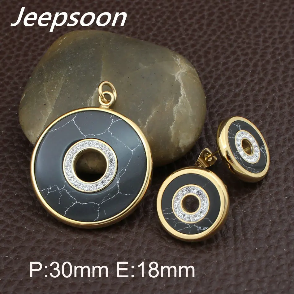 

NEW Wholesale Fashion Stainless Steel Jewelry Pendants And Earrings Sets For Women SBJFITCA