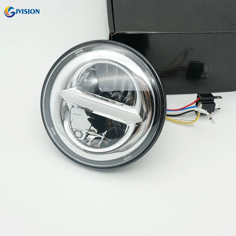 Motorcyle Accessories 5-3/4'' LED Headlight 5.75 inch 12V 24V Headlamp High/Low Daytime running lights for Dyna 883 Sportster image 2