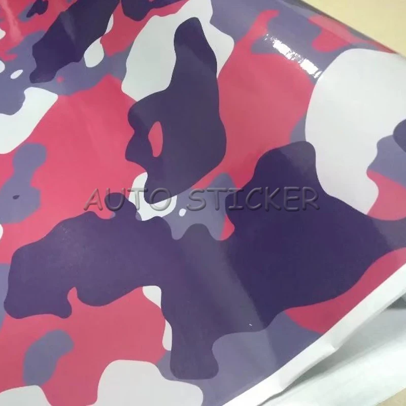 Película de vinilo con estampado de camuflaje para coche, lámina decorativa de lujo para automóvil, rojo, gris, negro