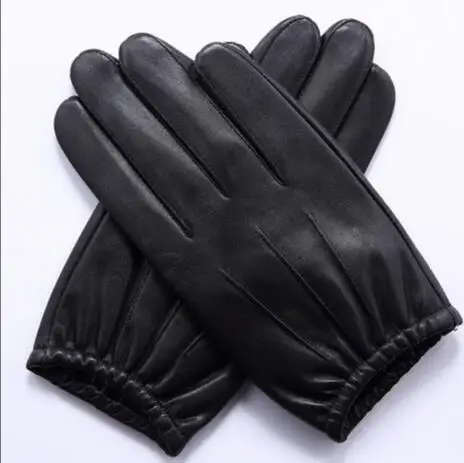 2022 new free shipping 100% Sheep Skin Touch Screen Men Gloves Classic Style Pure Genuine Leather Gloves For Winter Men\'s Glove