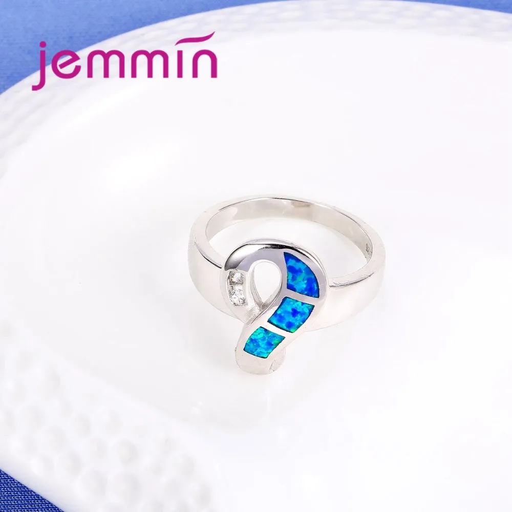 925 Sterling Silver Blue Fire Opal Anéis, Joias de Festa Misteriosa, Masculino e Feminino Anel, Moda, Vendas Quentes