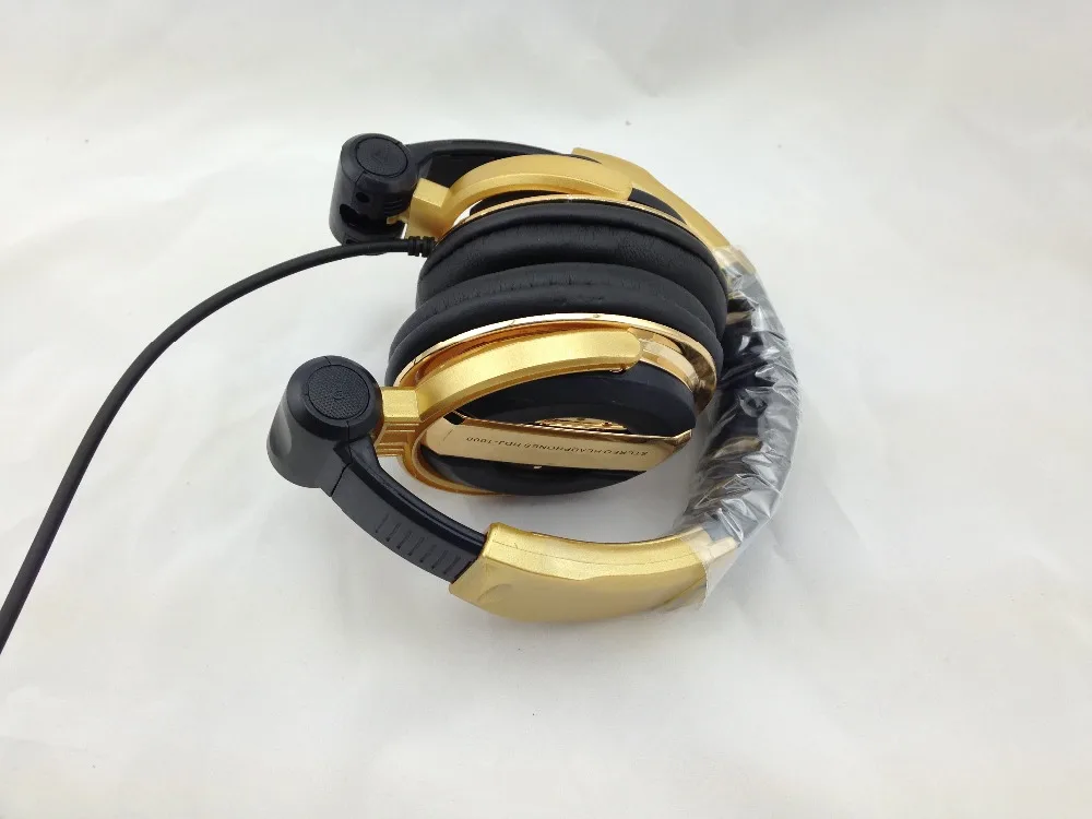 DJ headphones big fone de ouvido noise isolating ecouteur professional monitoring casque audio golden oordopjes wired headset