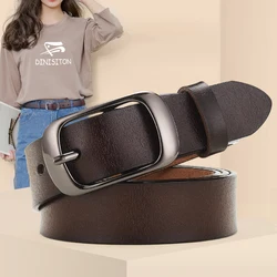 DINISITON – ceinture en cuir véritable pour femme, nouvelle collection, décontractée, ajustable, marque de haute qualité