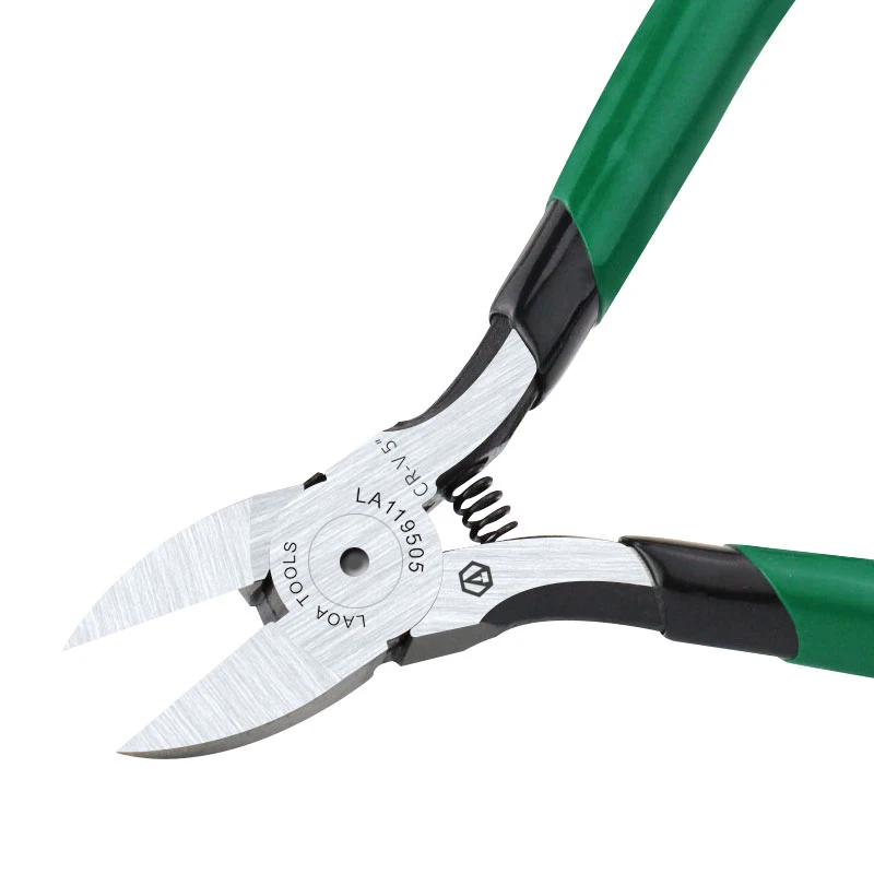 LAOA 5 Inch Electrical Scissors Cr-V Diagonal Pliers Iron Wire Copper Wire Cutters With Labor-saved Spring