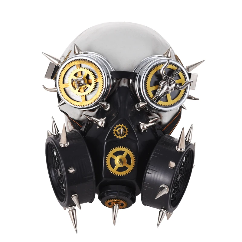 Women/Men Gothic Vintage Gears Spike Goggles Cosplay Punk Rivet Gas Masks Steampunk Party Mask Halloween Mask Glasses Retro