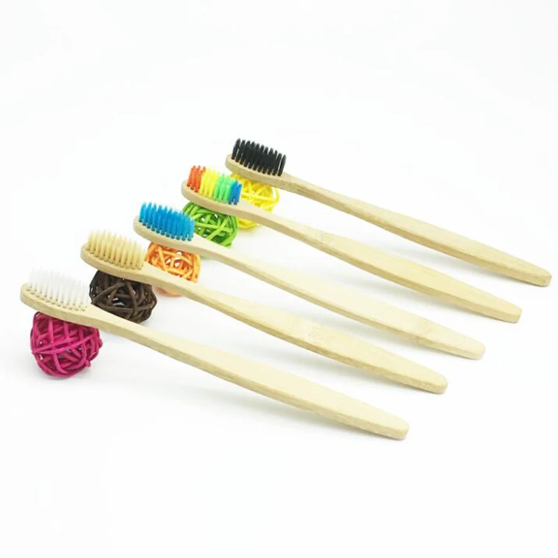 80PCS natural hand-made bamboo toothbrush deep cleaning oral cleaning products free of transportation costs black white