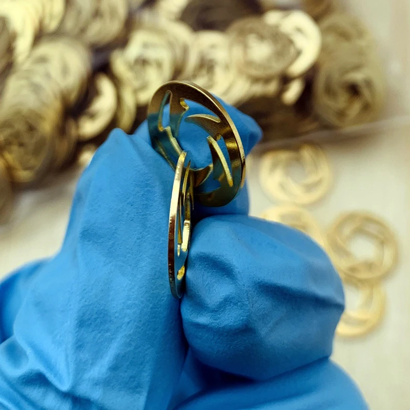 2pieces DIY Folding Knife Brass Washers 710 Gasket Brass Washer CQC 550 551 552 Folding Knife Accessories Tools