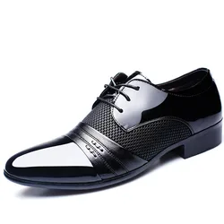 Chaussures de commerce pointues en cuir pour hommes, chaussures de crocodile, chaussures provoqué pour hommes, danse formelle, ventilation, rencontre, sport