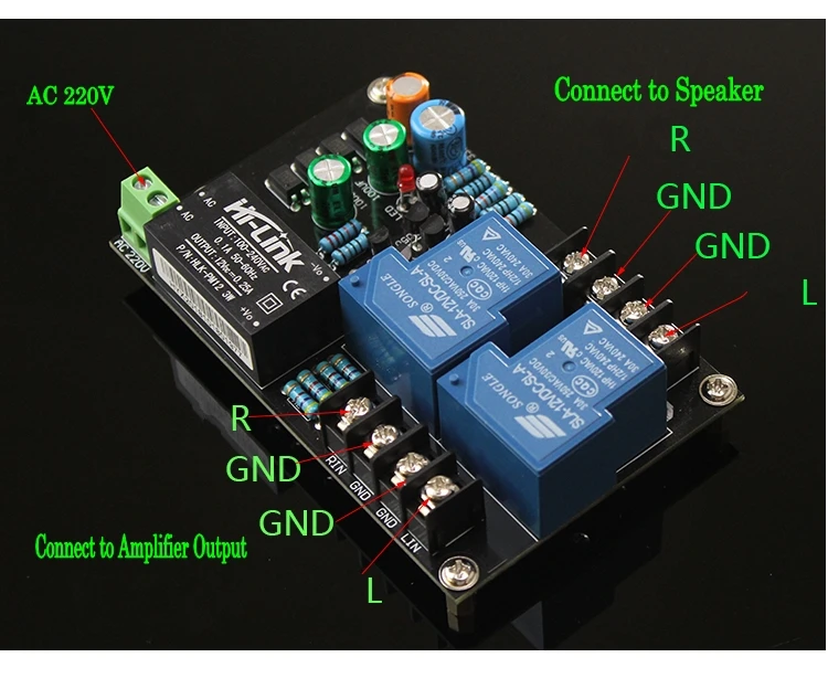 لوحة حماية مكبر الصوت ، تيار متردد 85-265 فولت ، 30 أمبير ، طاقة عالية للوحة مكبر الصوت 900 واط بحد أقصى.