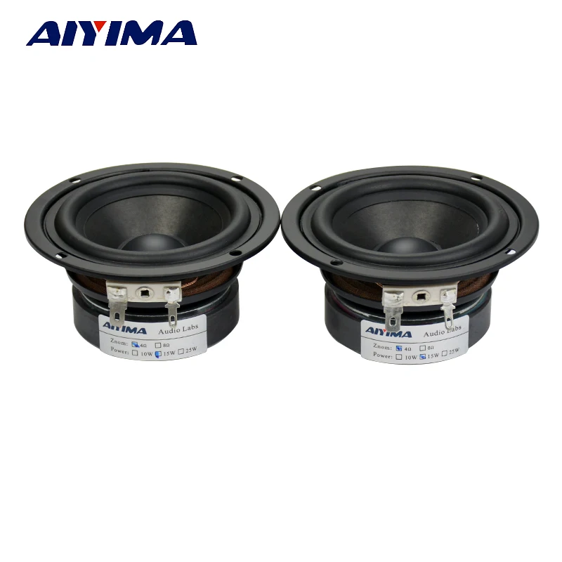 AIYIMA 2Pcs 3Inch Audio Portable Speakers Stereo Full Range 4Ohm 15W Hifi Loudspeaker DIY For Computer Speaker Home Theater