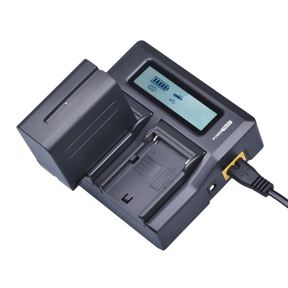 1x NP-F970 NP-F960 F970 F960 LCD Rapid Dual Charger for SONY NP F960 F970 Batteries and F930 F950 F770 F570 F975 HVR-HD1000