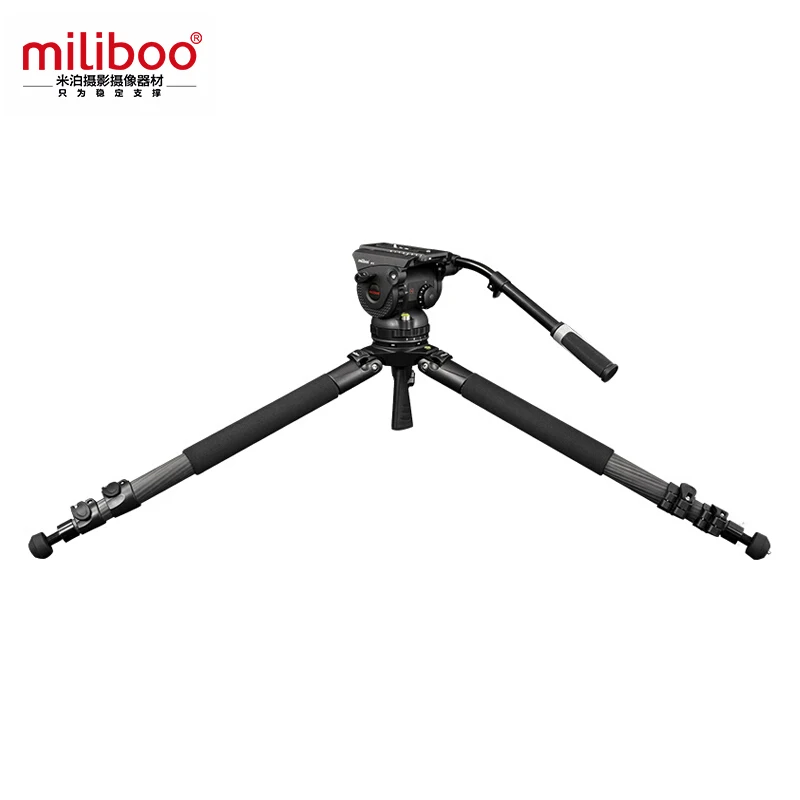 miliboo M8L Professional Broadcast Movie Video Tripod with Fluid Head Load 18 kg for Camera/ DSLR Camcorder Stand