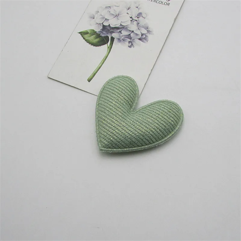 30 Stück/Los 5cm gestreifte Herz-Pads, Applikationen für Bastelarbeiten, Kleidung, Nähzubehör, DIY-Haarspangen-Accessoires – Detail 7
