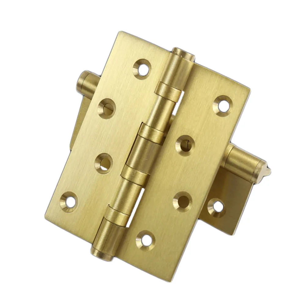 4 Inch Full Copper Wood door hinges Gold color door hinge for heavy doors Brass Entry door hinge with 4 ball bearing