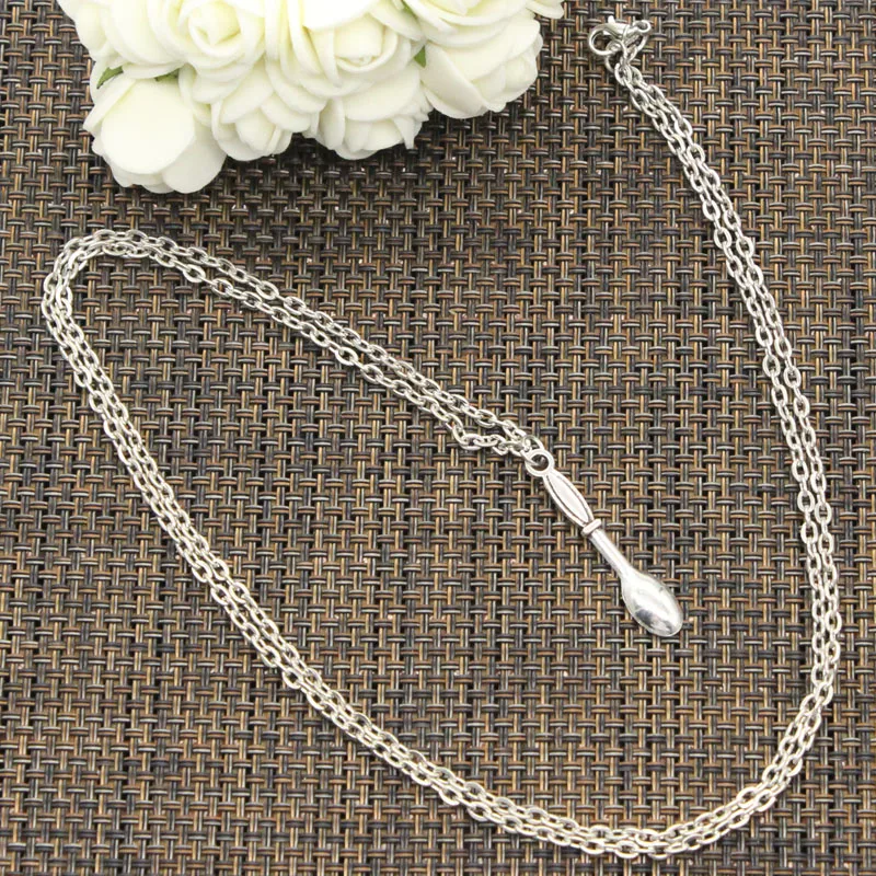 New Fashion Tibetan Silver Color Pendant Spoon Choker Charm Short Long DIY Necklace Factory Price Handmade Jewelry