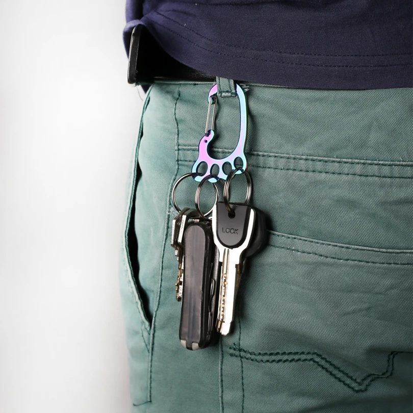 Outdoor Camping Stainless Steel Foot Shape Key Chain Creative Metal Hanging Buckle J144 image 6