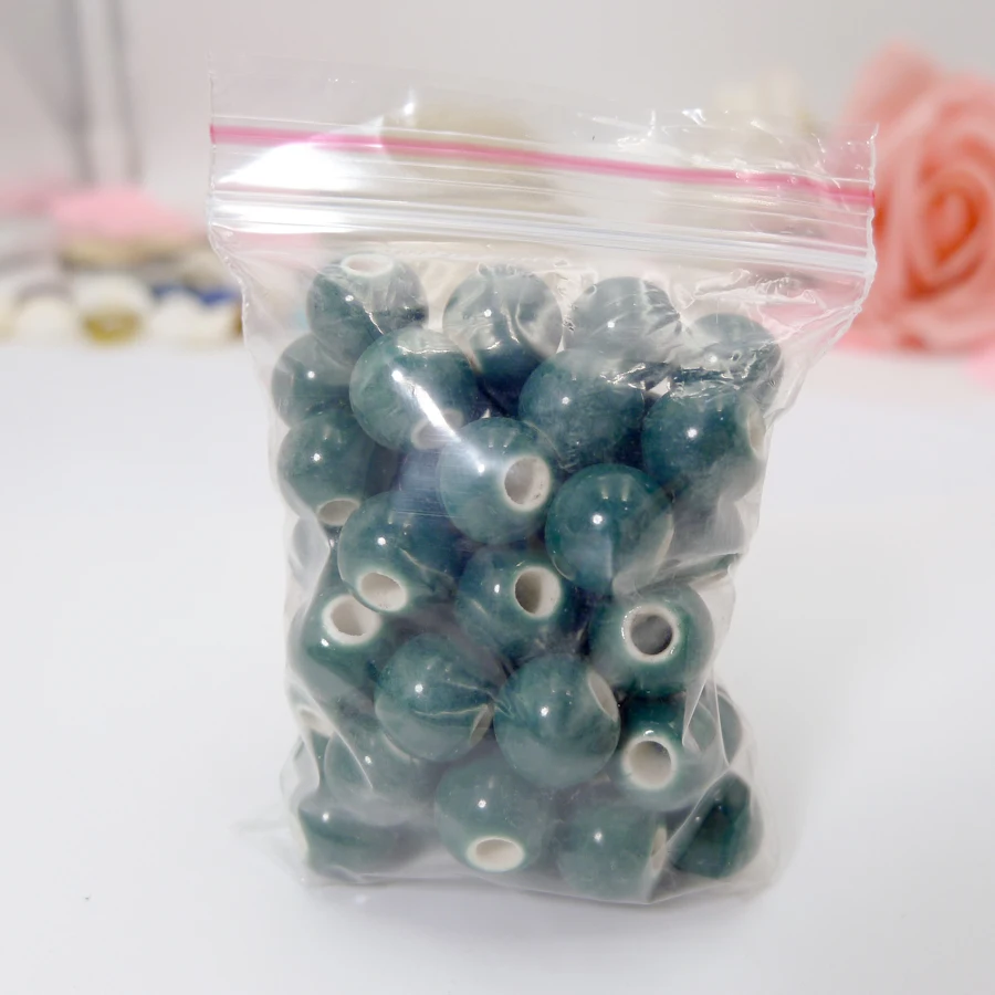 8# 100pcs China Ceramic Beads  Promotion For Bracelet Making Porcelain Bead For Jewelry Making 8mm  Beads #A403C