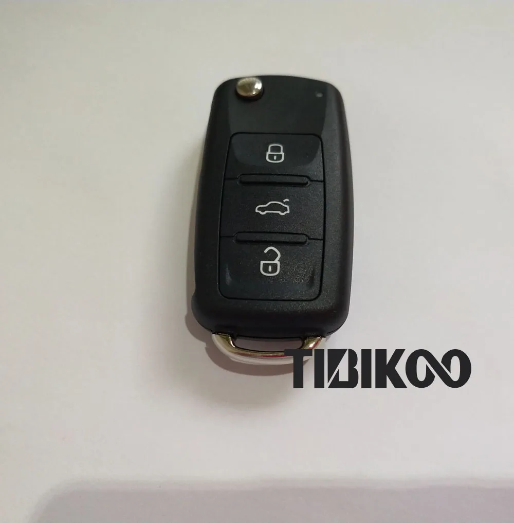 202AD Folding Flip Remote Key Shell Case For New Skoda Octavia Elite Superb