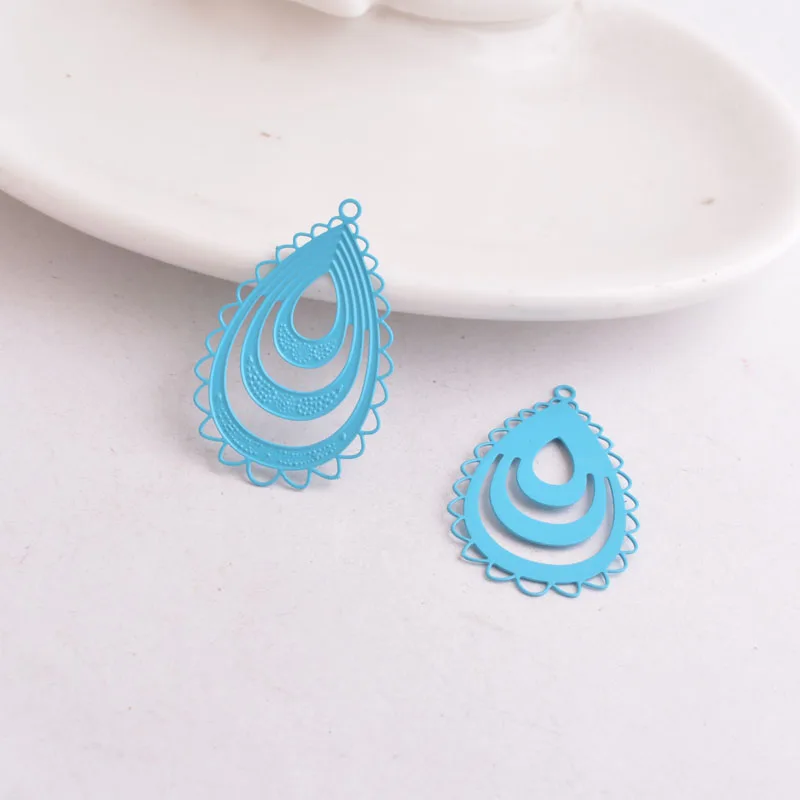 50 Stück AB1409 20mm*32mm Ovale Form Charms Verbinder Anhänger DIY Ohrring-Zubehör – Detail 7