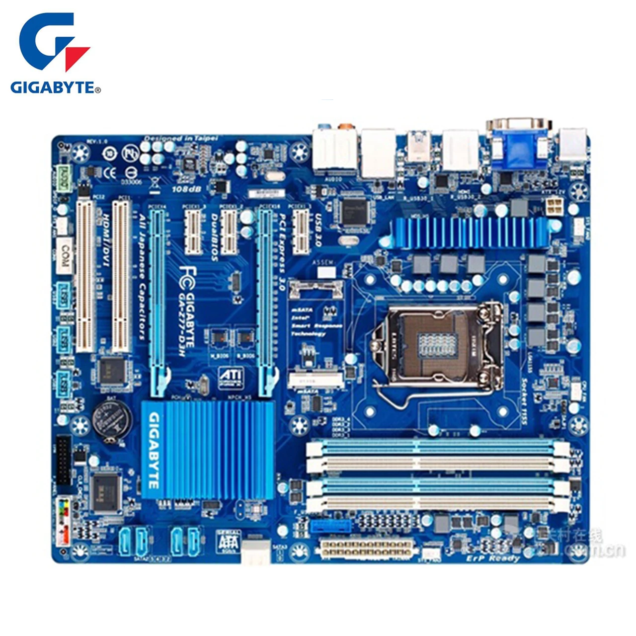 

Gigabyte GA-Z77-D3H 100% Original Motherboard LGA 1155 DDR3 USB3.0 32G Z77 Z77-D3H Desktop Mainboard SATA III Systemboard Used