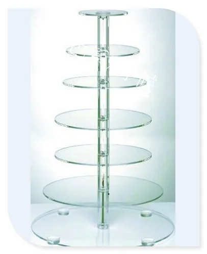 HOT!!!Free shipping Cheap! ! ! Tier Circle Clear Cupcake Stand / Acrylic Weeding Party Cake Display Stand For Decoration