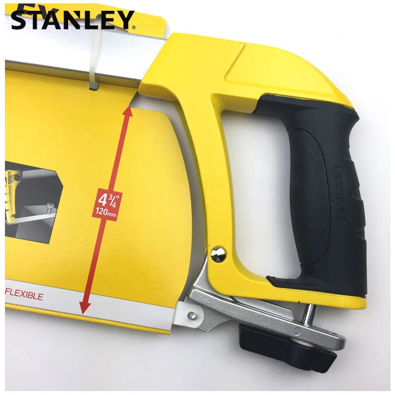 Stanley 1pc hand hacksaw w/ high speed steel blades HSS 300mm rubber grip metal cutting saw for wood steel aluminium plastic etc