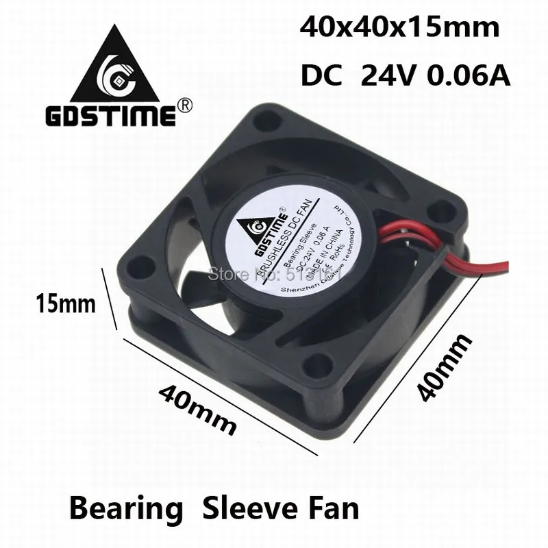 

5Pcs/Lot Gdstime 4015 4CM 40mm 24V 2Pin 40x40x15mm Mini Brushless DC Cooling Fans