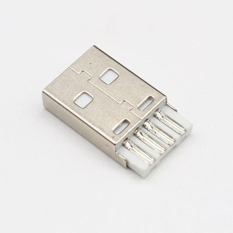 10pc/lot DIY USB 2.0 A Male Assembly Adapter Connector Plug Socket black white