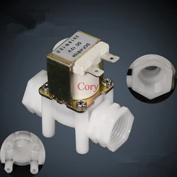 1Pc Plastic solenoid valve DN15 G1/2 Female Thread DC 12V DC 24V AC 220V Normal closed Normal Open Without Check/Filter function