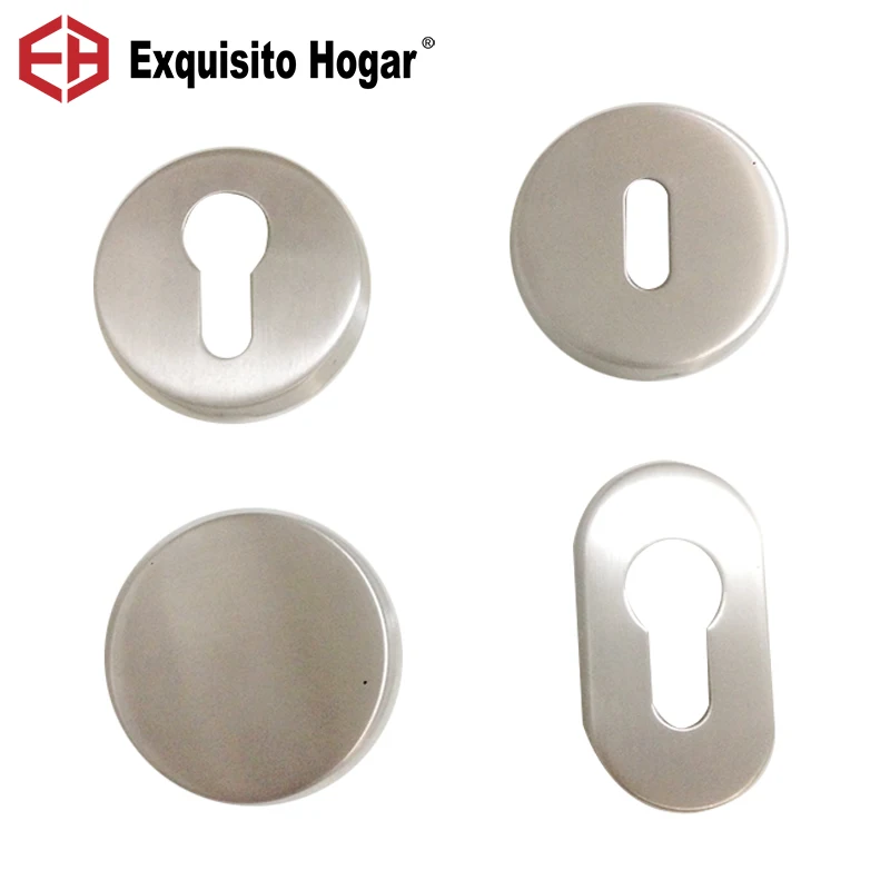 Stainless Steel 304 Round Euro Profile Cylinder Escutcheon OB Hole Rose Lever Handle Rosette PC Escutcheon With Screws