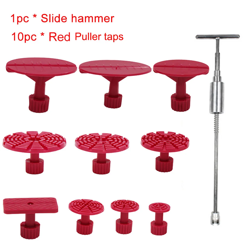 Verveloos Dent Repair Tool Auto Body Hagel Puller T Bar Side Hamer Dent Removal Tool Puller Lijm Tap Dpr Gereedschap y7