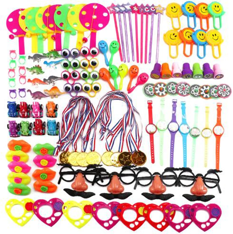 Brand New Great value 120x kids toy assortment prizes rewards toy for girls boys party toys favors gifts loot bag pinata fillers