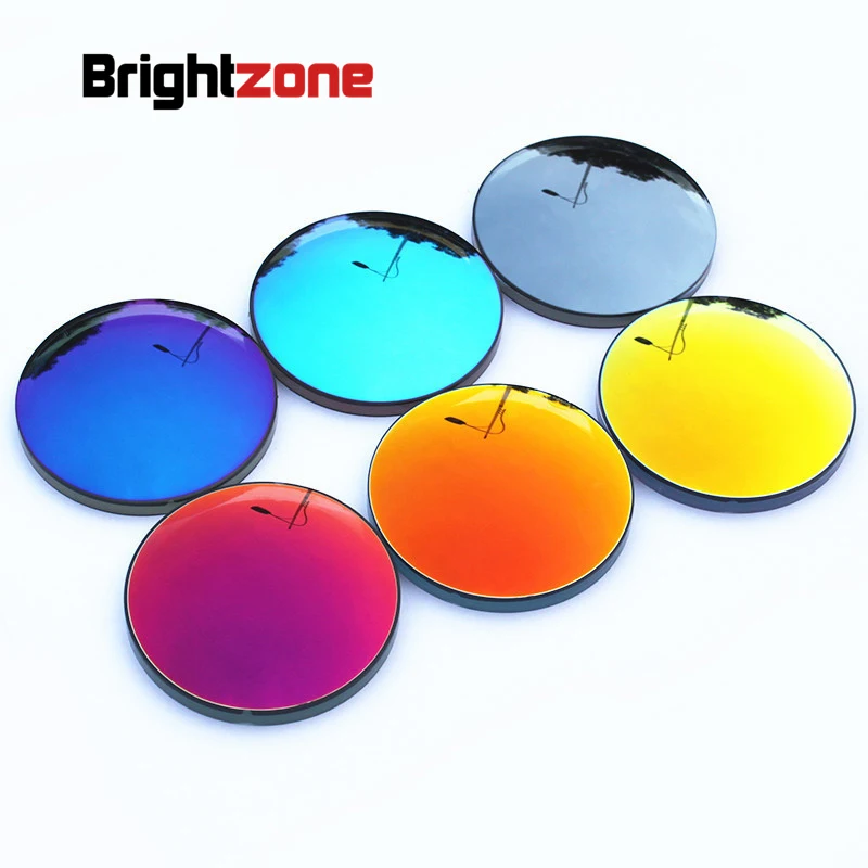 New items high grade brand CR-39 resin mirror colorful polarized lenses myopia polarized sun-lens customized(one pair price)