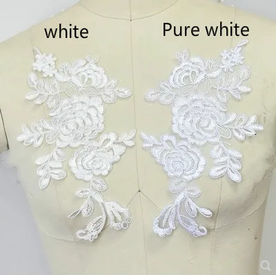 10 PCS New Design Lace Wedding Dress Veil Applique Bridal Headdress Collar Lace Fabric Patch Handmade DIY