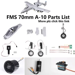 FMS 70mm A10 A-10 V1 EDF Ducted Fan Jet Parts Retract Landing Gear Set System Door Motor Servo RC Airplane Model Plane Aircraft