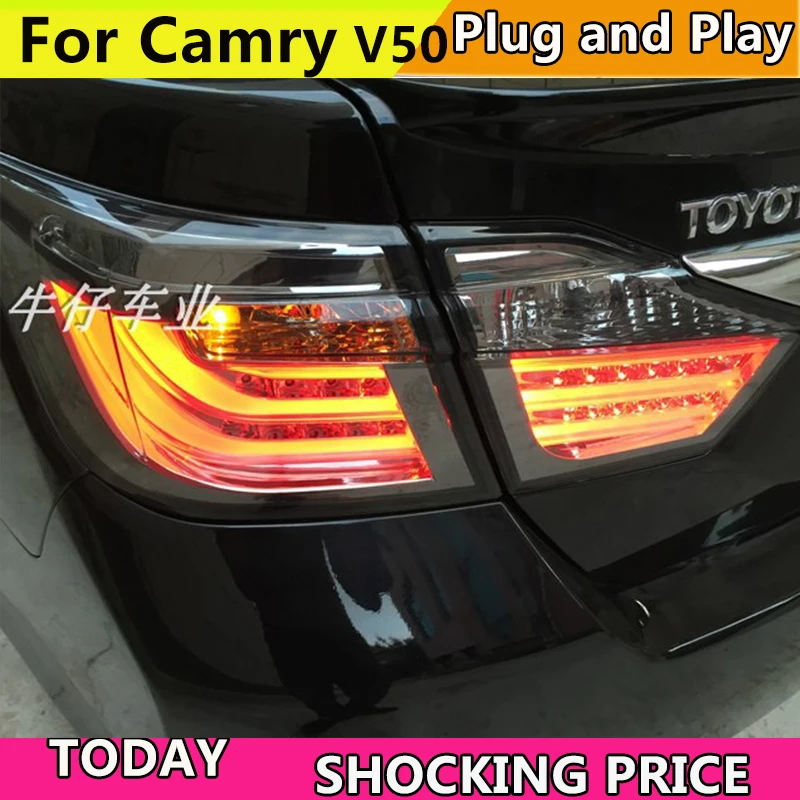 Doxa Car Styling for Toyota Camry V50 Taillights 2012-2014 Camry Tail Light Aurion Rear Lamp DRL+Brake+Park+Signal