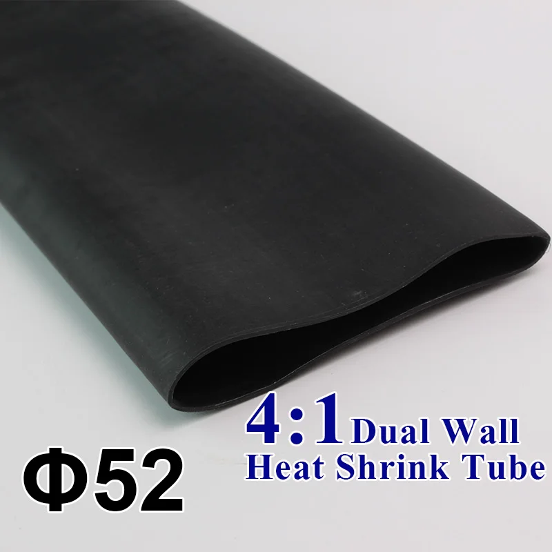 

1.22meter/lot 52mm 4:1 Heat Shrink Tube with Glue Adhesive Lined Dual Wall Tubing Insulation Sleeving Wrap Wire Cable kit