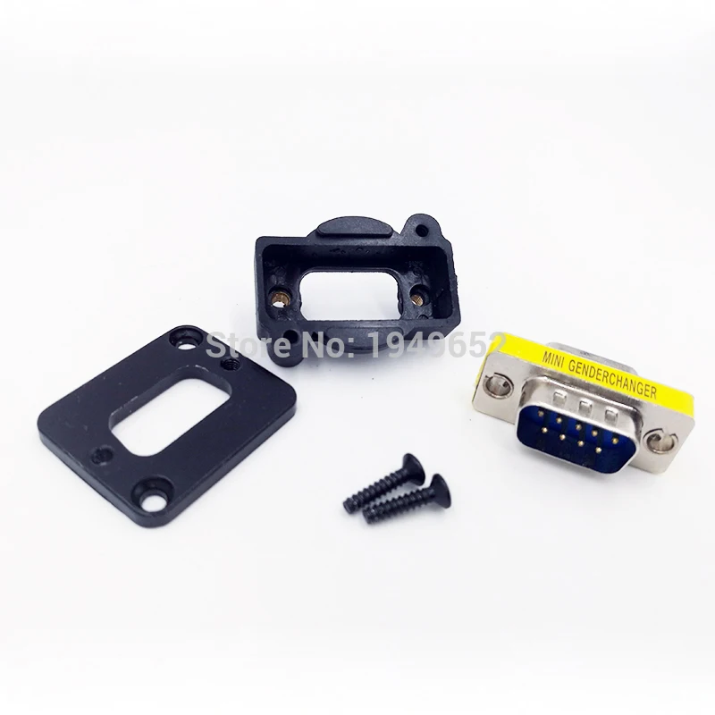 DB9 data cable connector plug VGA Plug Panel mounting D type connector 9pin port socket female Male adapter DP9