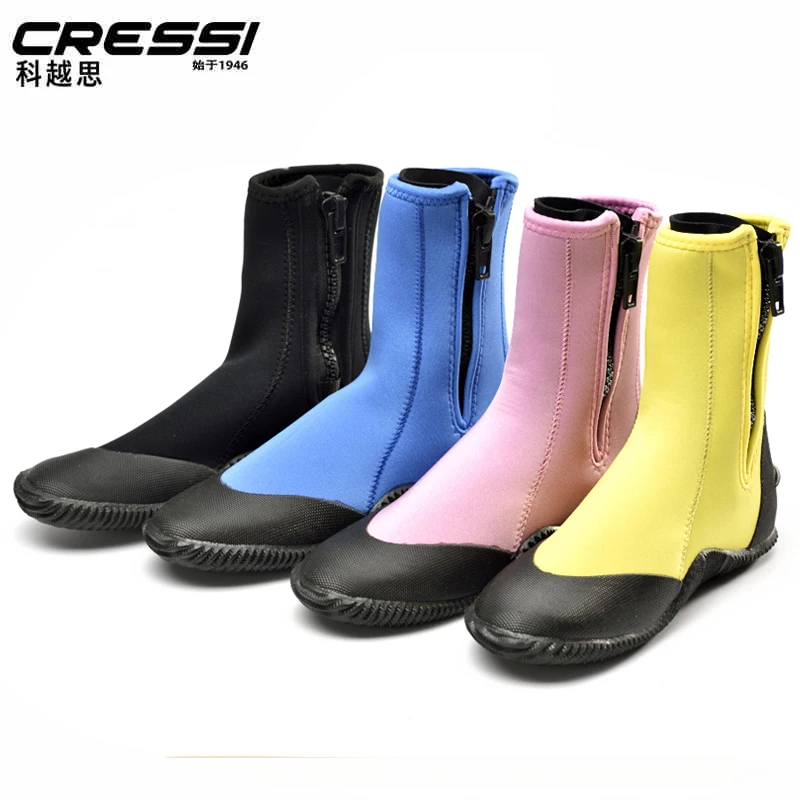 Cressi 3mm Diving Boots Neoprene Scuba Shoes for Adults Unisex Elastic Anti-scrach ISLA