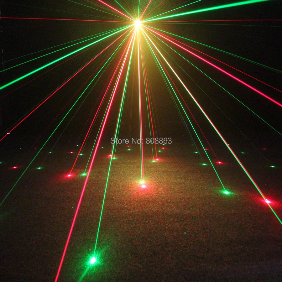 ESHINY Mini R&G Laser Projector 8 Patterns Remote Dance Disco Bar Wedding Family Party Xmas Stage DJ lighting Light N7H8