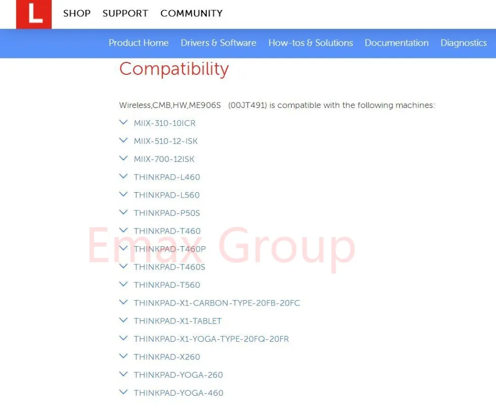 ME906S ME906S-158 4G NGFF for Thinkpad L460 L560  T460 T460s T460P T560 X260 P50s ,X1 Yoga,X1 Carbon FRU 00JT491  JINYUSHI stock